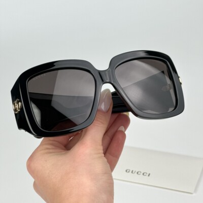 NEW Gucci GG1402S 001 Black Grey Women Square Sunglasses GG 1402S Gucci | Accessories | New Gucci Gg42s 001 Black Grey Women  main image 3