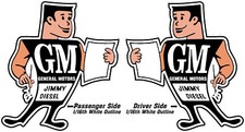 General Motors Jimmy Diesel Vintage - 1950's Detroit Diesel Sticker Decal -