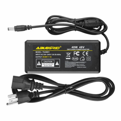 48V 1A 1000mA 48W AC/DC Adapter For Model: YU4801 Power Supply Charger OD:5.5mm
