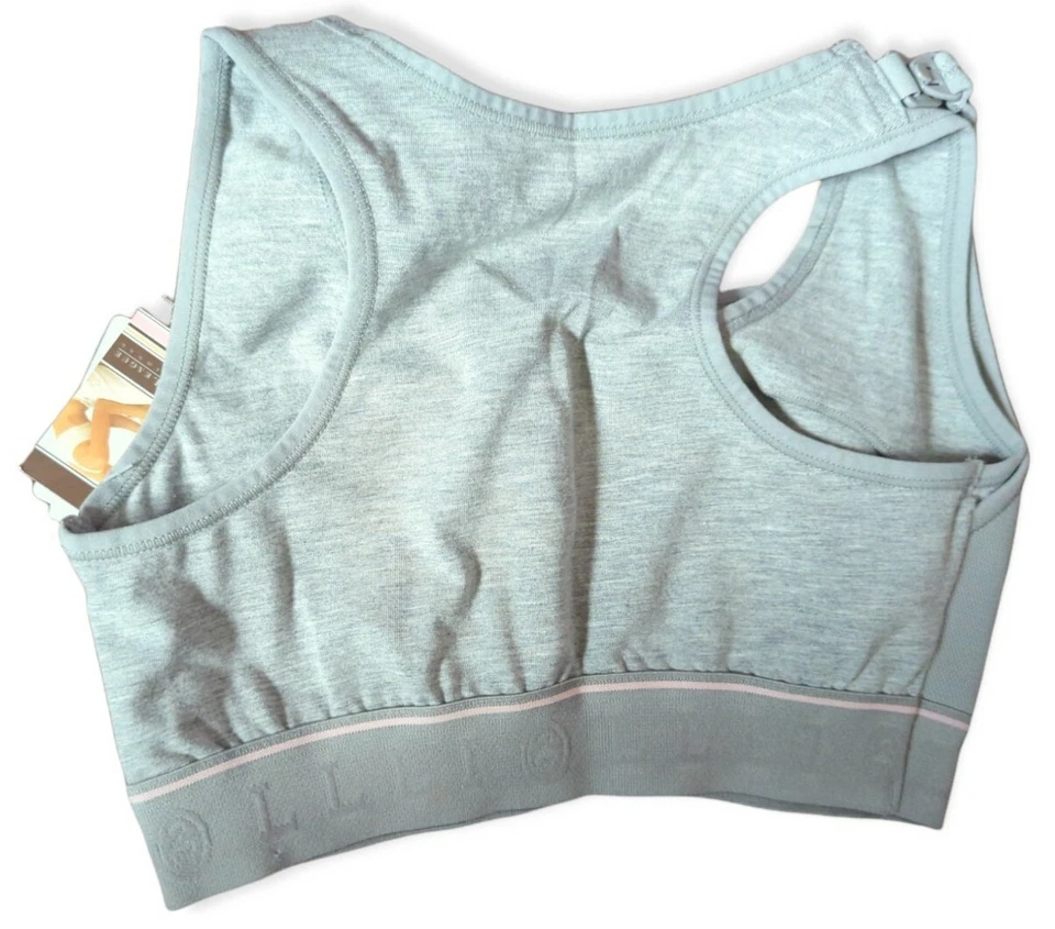 Sujetador de enfermería deportivo gris de alto impacto La Leche League talla pequeña #4102 NUEVO Foto 3 de 3