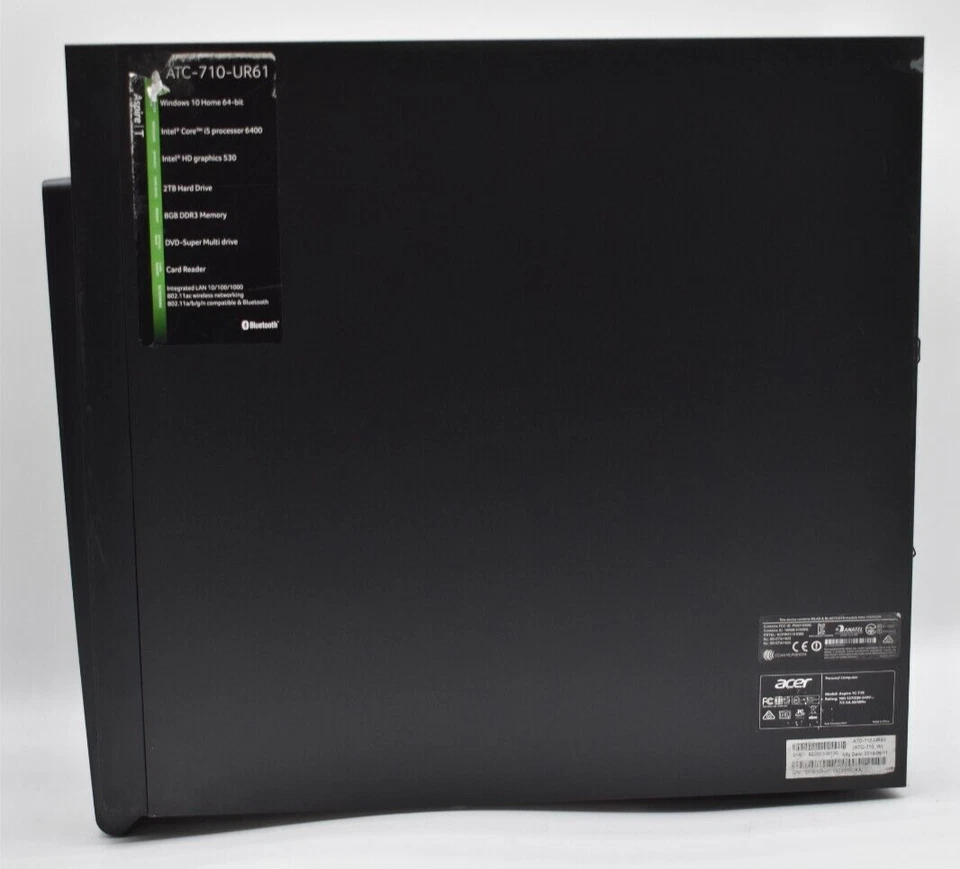 ACER ASPIRE TC 710 TWR PC i5-6400 @ 2.70GHz 8GB RAM 256GB SSD Windows 10 Pro - Image 4 of 4