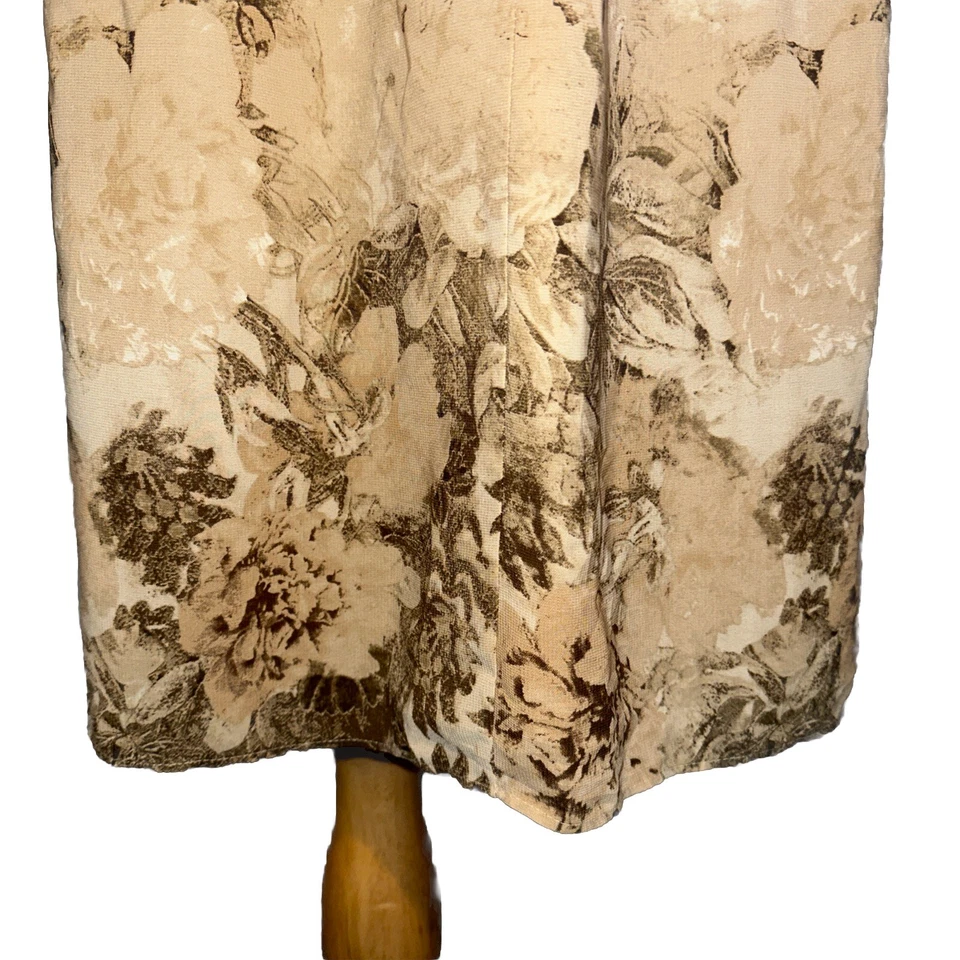 Falda Apostrophe Talla 8 Largo Midi Marrón/Blanco Off Lagenlook Core Foto 3 de 4