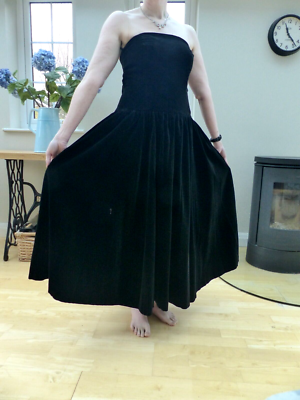 free people green velvet dress 1980s Laura Ashley green dress with back bows main image 1