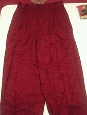 000 Vintage Stringbean 1314 Womans Juniors Pants Funky Red Black USA Made
