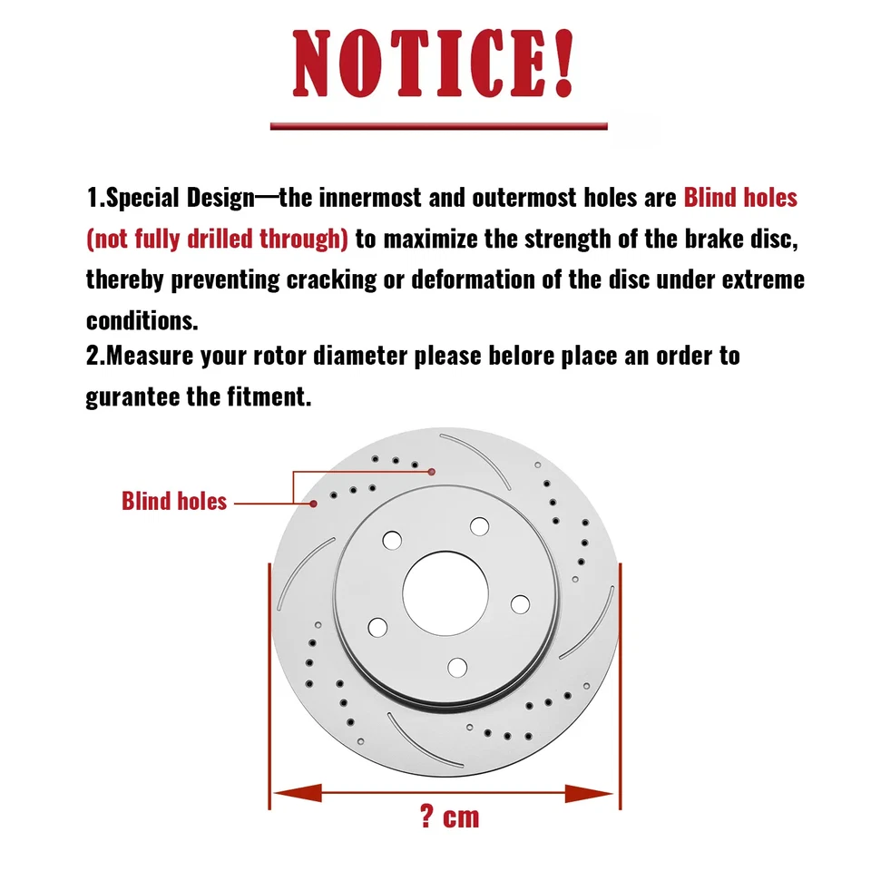 Rear Disc Rotors + Brake Pads for Toyota Highlander Sienna 2011-2020 Lexus RX350 Foto 4 de 4