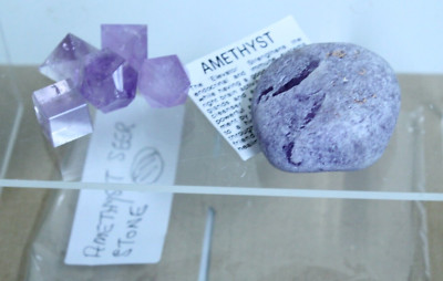 AMETHYST SEHERSTEIN PLUS 5 POLIERTE AMETHYSTFORMEN