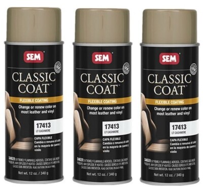 SEM 17413 Classic Coat Light Cashmere Interior Vinyl & Leather 12 oz (3 Pack)