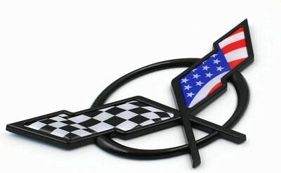 Buy C4 Corvette Crossed Flag Wall Emblem Large Metal Art 91-96 Full 27" X 19" In Size Cross Flag - Foto 10