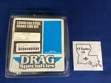 Drag Specialties Extended Stainless Steel Front Brake Line Kit, BLK, 1741-2540*