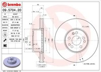 2X Brembo 09.5704.20 Bremsscheibe Vorne FüR MERCEDES-BENZ