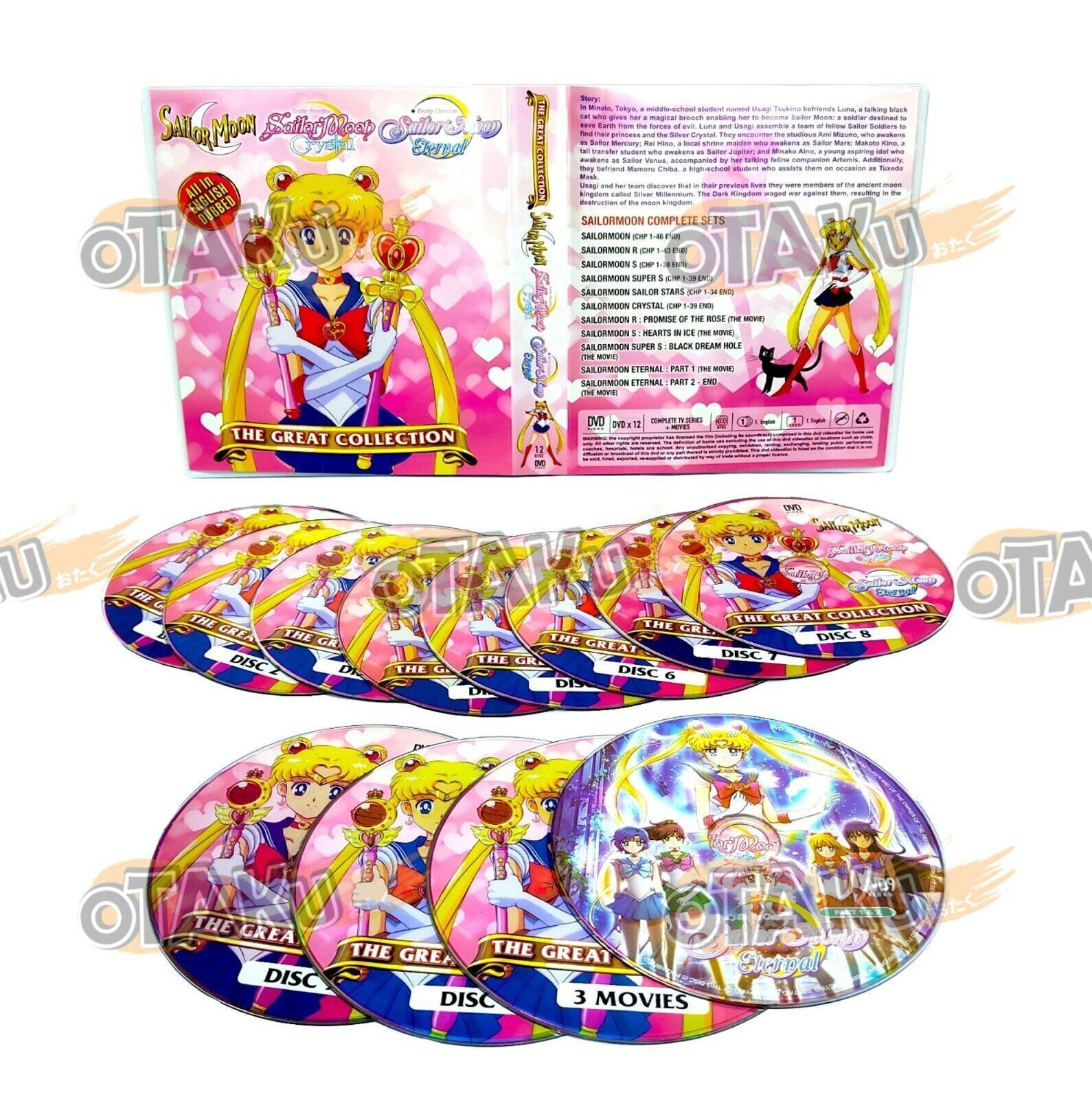 Sailor Moon Complete Set Season 1-6 Volume 1-239 End 5 Movie 