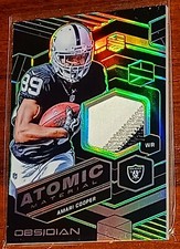 2018 Obsidian Atomic Material Patch Amari Cooper Raiders Electric Etch Green /25