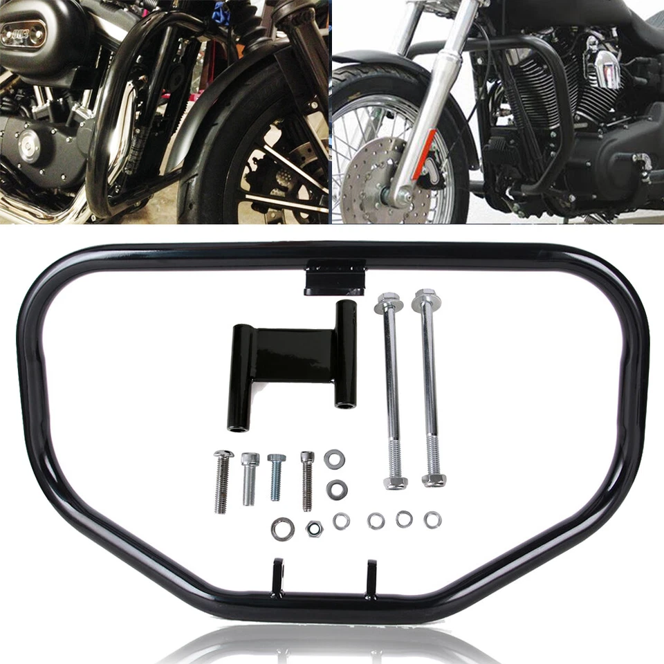 For 84-2003 Harley Sportster 883 1200 XL XR Black Engine Highway Guard Crash Bar - Изображение 3 из 4