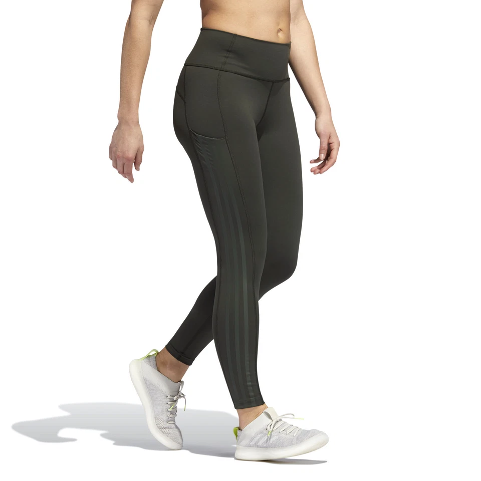Leggings Adidas Cintura Alta 7/8 PVP £64.95 Verde Oliva Bolsillos Universal Estándar Foto 3 de 4
