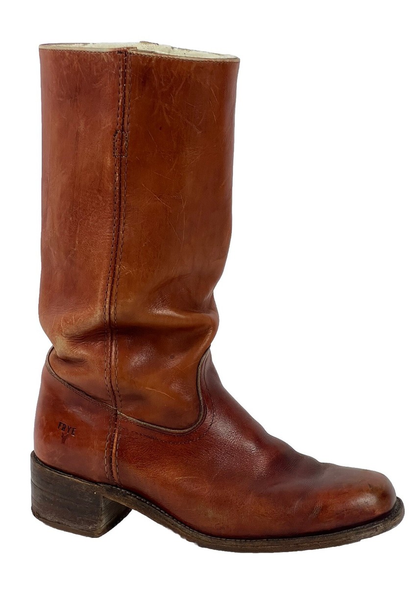 Vintage Frye 2934 Mens Size 10 D Boots Brown Leather Campus Cowboy