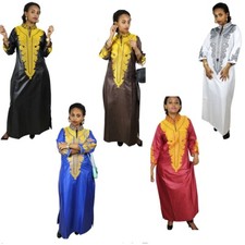 African Dashiki Kaftan Long Dress with Embroidery