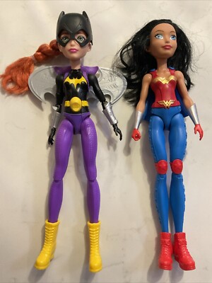 DC COMICS Superhero Girls BATGIRL & WONDER WOMAN Action Training 12  DOLL 2016