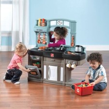 Step 2 Kitchen Kids Play Kitchen Set Wood Pretend Cooking Role Toy Accesories
