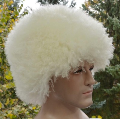Sheepskin Fur Hat Russian Papakha 
