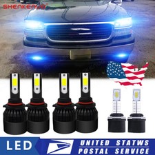 For GMC Yukon XL 1500 2500 2000-2006 LED Headlight High/Low Fog Light Bulbs Kit