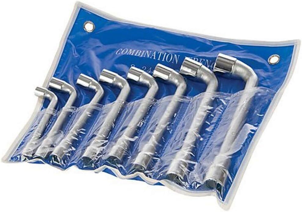 Silverline 755060 Pfeifenkopfschlüssel Set, 8-tlg. 8–19 Mm Neu Ovp