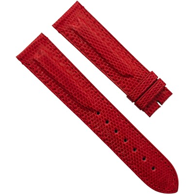 RODOLPHE - 20 x 18 MM - GENUINE RED LIZARD LEATHER WATCH STRAP - SWISS MADE OEM