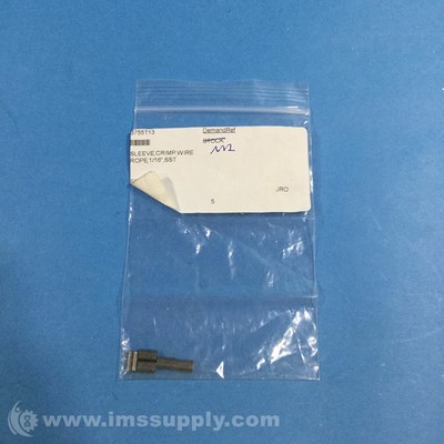 McMaster-Carr 3755T13 Wire Rope Compression Sleeves, Bag of 5 FNIP