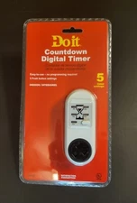 Do It Simple Countdown Digital Timer AutoOff with 5 Timer Settings 