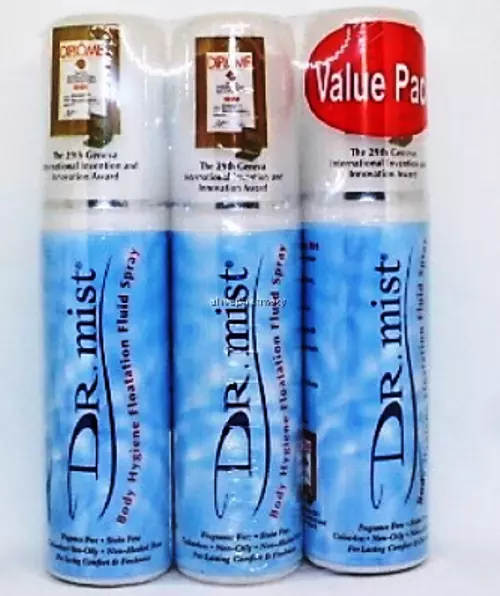 Dr Mist Natural Aluminum Free Deodorant Spray 75ml X 3sets Removes