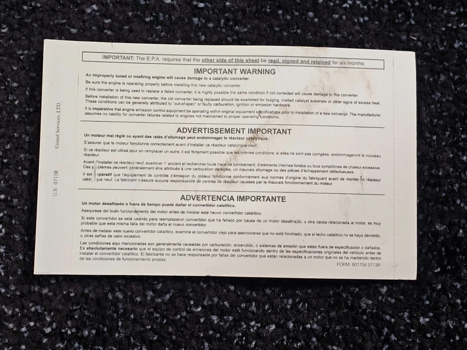 Convertidor catalítico Walker 16344 para 03-01 Infiniti QX4 04-01 Nissan Pathfinder Foto 2 de 4