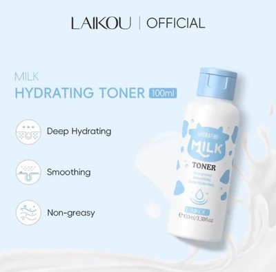 LAIKOU Milk Hydrating Toner for Dry Skin, Niacinamide + Hyaluronate
