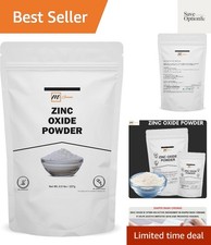 100 Natural Zinc Oxide Powder  Non-Nano Uncoated Particles 0.5 LBS / 227 GMS