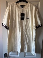 BNWT Cream Ribbed Cuff BARBOUR T-Shirt XXL 2XL