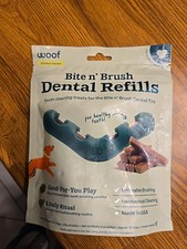 Woof Bite n' Brush Dental Teeth Cleaning Real Chicken Refills for Dog Toothbrush