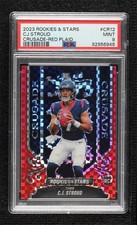 2023 Panini Rookies & Stars Crusade Red Plaid Prizm CJ Stroud PSA 9 MINT 4f5