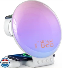 Dekala Sunrise Alarm Clock, White Noise Sound Machine, 3-in 1 Wireless Charge