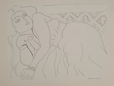 Henri Matisse: Liegende Frau - Signierte Lithographie