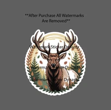 Elk Sticker Waterproof Decal Nature Scene Outdoor Wildlife Hunting Gift NEW