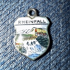 Charm Bracelet Rhine Falls Enamel 800 Silver Hallmarked Charm