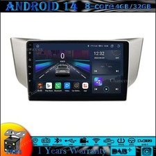9"Android 14 Head Unit DAB Radio Carplay GPS SATNAV for Lexus RX300 RX330 RX400H