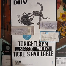 DIIV Poster 2012  Zachary Cole Captured Tracks Oshin + 4 ticket stubs + 2 flyers