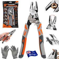 9''Ratchet Locking Pliers Grip Lock Work Less Effort Self Locking Ratchet Pliers