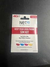 Net10 Wireless Keep Your Own Phone 3-in-1 Prepaid SIM Kit