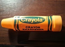 Vintage 1978 Yellow Crayola Crayon Sharpener by Binney Smith Made in USA NOS