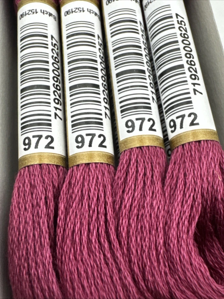 Anchor Embroidery Floss Box Of 12 Skeins #972 Wineberry Dark-New Old Stock - Image 2 of 2