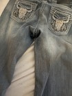 SKY Women’s Embellished Studded Bootcut flared  Jeans Low Rise size 13 — photo 4