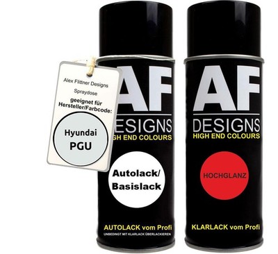 Spraydose für Hyundai PGU Crystal White Basislack Klarlack Sprühdose 400ml