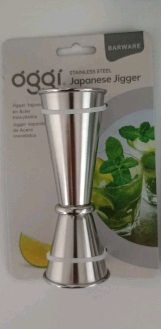 New OGGI Wine Bottle Opener Self Pulling Corkscrew And Japanese Jigger Set