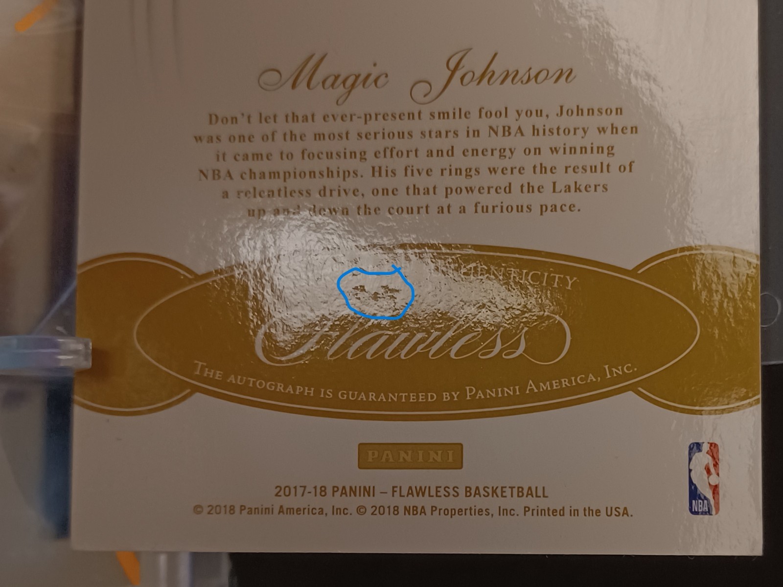 MAGIC JOHNSON-2017/18 Flawless SILVER (#6/25) DISTINGUISHED AUTO/AUTOGRAPH-RARE view 4