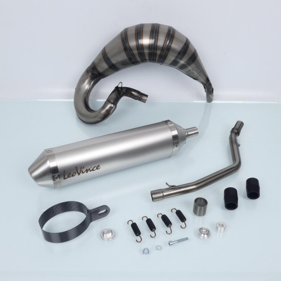 Pot d échappement LeoVince anti-calamine neuf pour moto Honda 50 CRE de 2006 à 2012